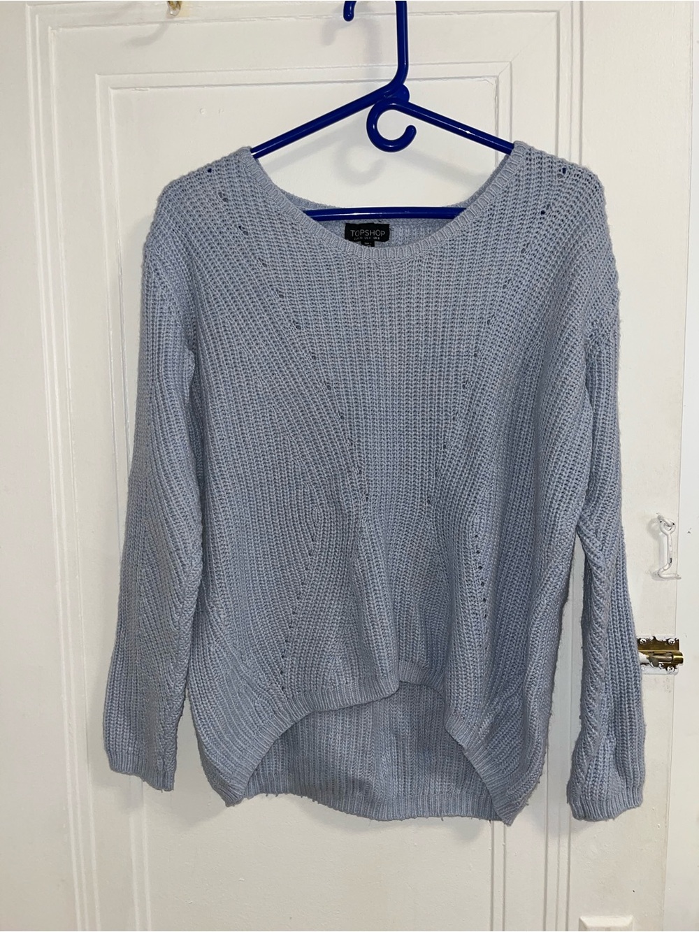 Topshop Light Blue Crewneck Knit Sweater